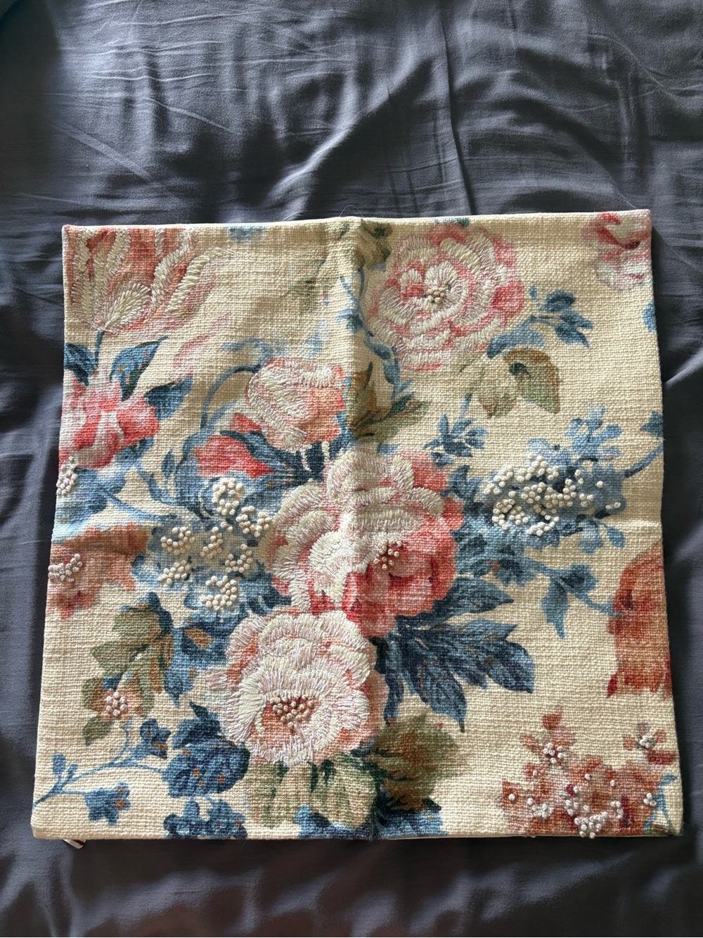 Pottery Barn embroidered Pillow Cover 18x18